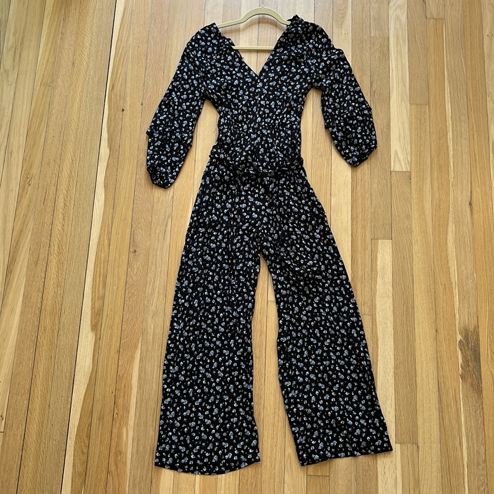 NWT!  Madewell floral, wide-leg jumpsuit